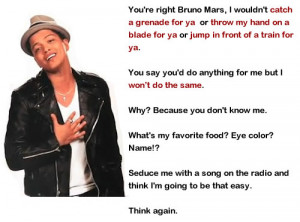 bruno mars funny quotes