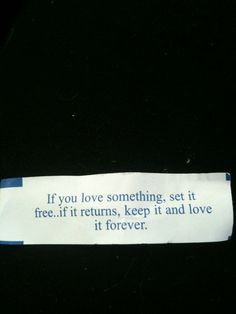 fortune cookie ♥ never gonna letchu goo. More