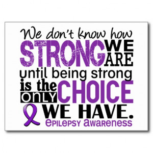 Epilepsy How Strong We Are Postcard