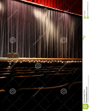 Empty dark stage or theater.