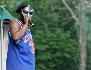 MF DOOM performs at a benefit concert for the Rhino Foundation