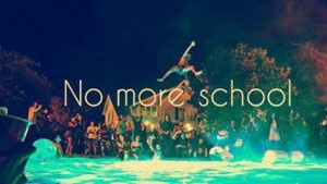 ... girl, jump, love, party, pool, school, summer, water, no more school