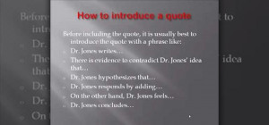 How to Use quotes in academic writing « Humanities