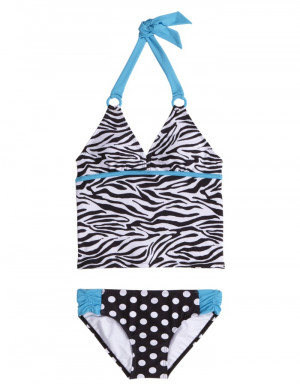 Zebra Dot Tankini Swimsuit | Tankinis | Swimsuits | Shop Justice