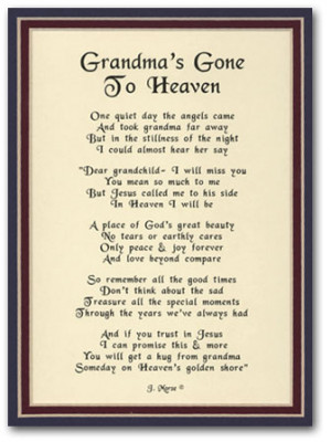 ... for grandma Happy Birthday Poems For Grandma. rip poems for grandma