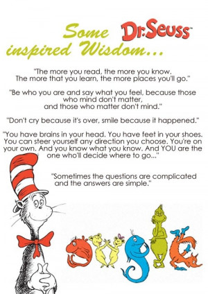 Words of wisdom quotes, best, deep, sayings, dr seuss