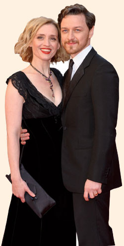 Anne Marie Duff and her husband James McAvoy at the Olivier Awards in