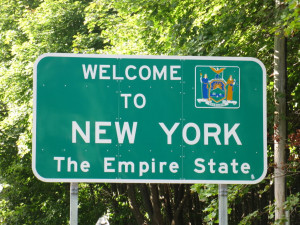 New York Welcome Sign