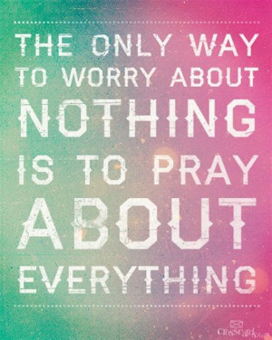 The Only Way to Worry About Nothing