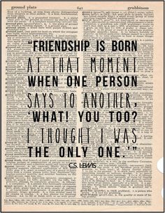 ... friendship literary quote typography print friends bff friendship