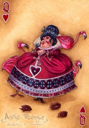Alice in Wonderland Queen of Hearts character illustration via www ...