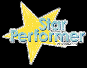 Star Performer Glitter Graphic