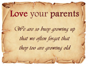 In via email - Love your parents