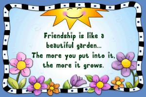 Short Garden Sayings | Friendship Poems Quotes Garden Greeting Cards ...