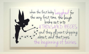 ... World Art - Canvas Painting - Fairies Quote - Peter Pan - Neverland
