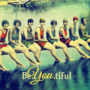 BE.YOU.TIFUL beautiful typography Art Deco vintage swim girls wall ...