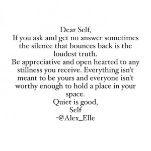 Beautiful. Silence can be the loudest action.