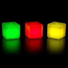 Plastic glowing cube table cubic light outdoor