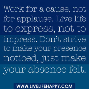 work for a cause quote