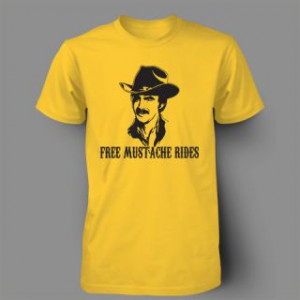 FREE BERT REYNOLDS MUSTACHE RIDES MOVEMBER FUNNY Mens T Shirt