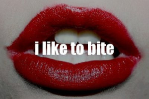 bite, like, lips, red