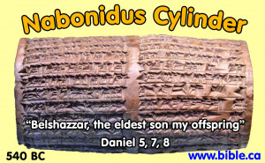 Nabonidus Cylinder mentions Belshazzar (540 BC)
