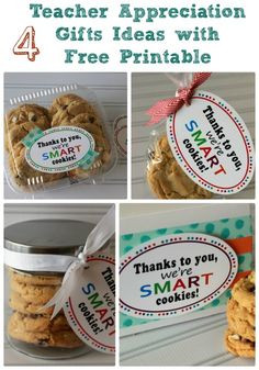 Teacher Appreciation Gift Ideas Smart Cookies Teacher Gift Ideas with ...
