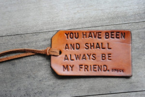 You have been, and shall always be my friend. - Spock