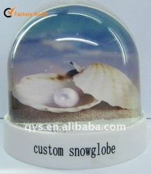 Beautiful Sea Shell Photo Snow Globe
