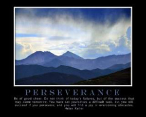 Perseverance Helen Keller Quote Motivational Poster Art