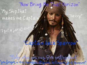 Pirates of the Caribbean Captain Jack Sparrow Quotes