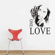 Famous BOB MARLEY ONE LOVE Album Quote ART GRAPHIC WALL STICKER DECAL ...