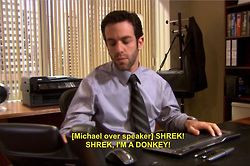 the office michael scott shrek ryan howard donkey