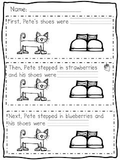 ... Fives: First Days Activities- Pete the Cat and a FREEBIE on Facebook