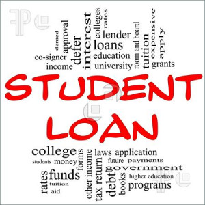 Student Loan Word Cloud Concept in red and black letters with great ...