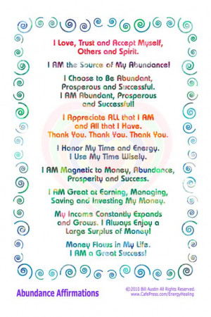 for -Affirmations for Money, Abundance, Prosperity and Success: