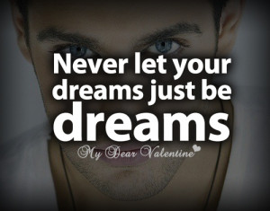 Never let your dreams | Picture Quotes | Mydearvalentine.com