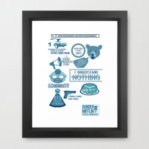 The Office - quotes and quips and stuffs Framed Art Print