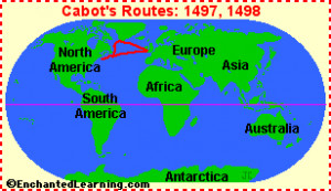 John Cabot explored eastern Canada
