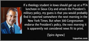 If a theology student in Iowa should get up at a PTA luncheon in Sioux ...