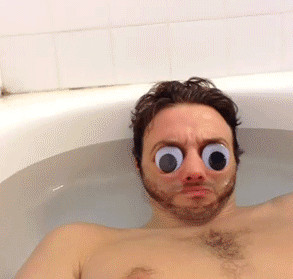 Funny picture #6194 tags: bath google eyes weird rubber duck mouth