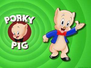 Porky Pig is an animated cartoon character in the Warner Bros. Looney ...