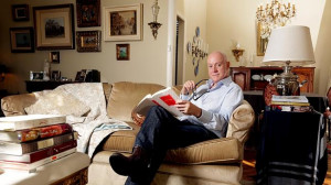 Anthony Warlow at home is never far from a pile of cookbooks