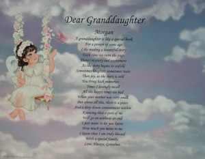 Details about DEAR GRANDDAUGHTER PERSONALIZED POEM BIRTHDAY OR ...