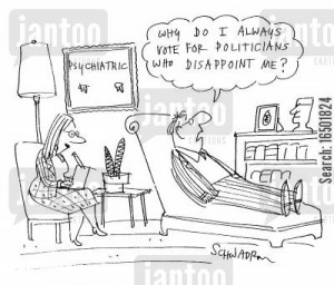 disillusionment cartoon humor: Why do I always vote for politicians ...
