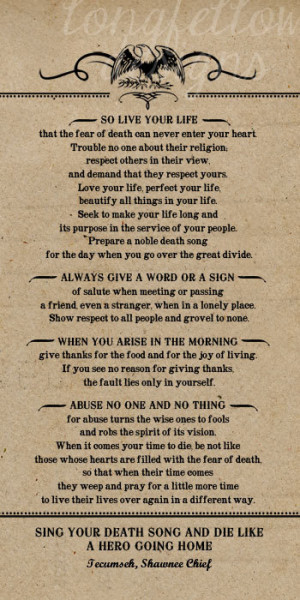 Chief Tecumseh Poem