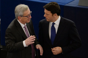 Jean-Claude Juncker e Matteo Renzi.