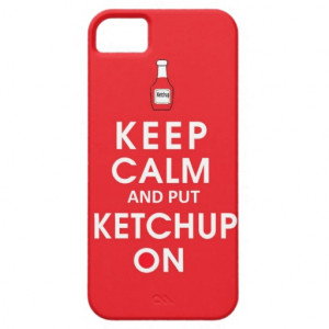 Keep calm and put ketchup funny food hot dog hambu iPhone 5 cases