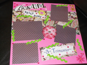 2nd and 3rd Trimester premade Pregnancy Scrapbook Pages