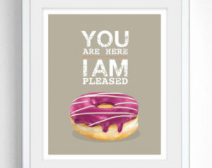 design donuts illustration Print Typography poster art print quote ...
